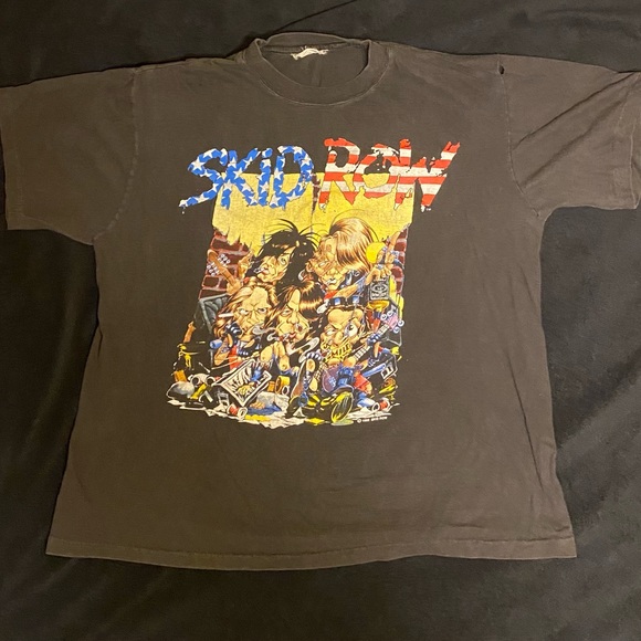 SKID ROW CONCERT T-SHIRT ALPINE VALLEY, EAST TROY WISCONSIN TOUR SIZE XL 1992 - Picture 2 of 10
